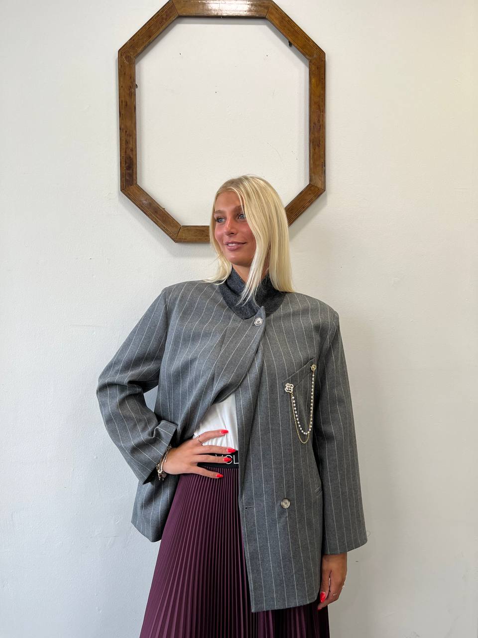 Giacca gessato Nigella