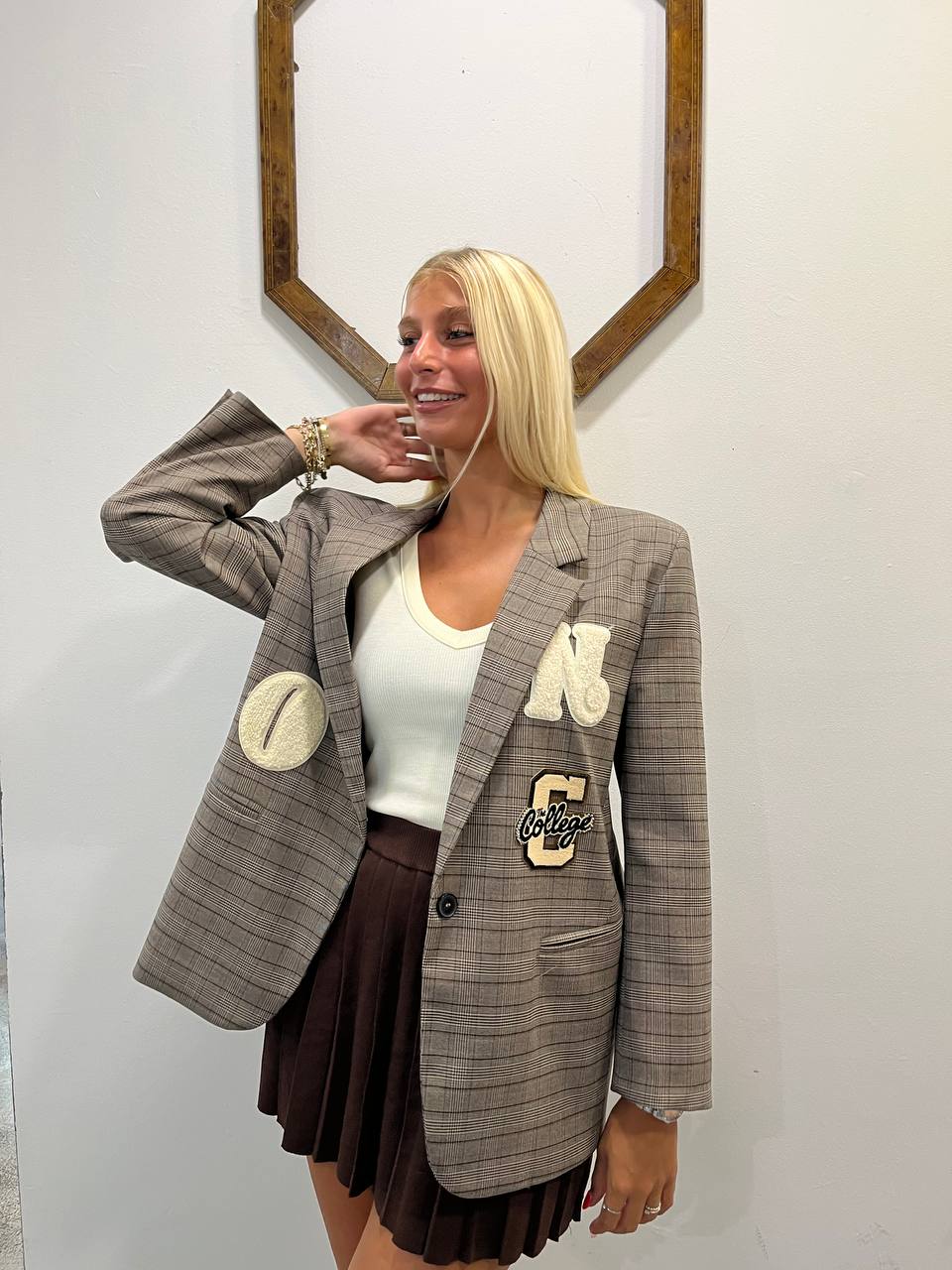 Giacca patch bouclé Adorable Oleandro