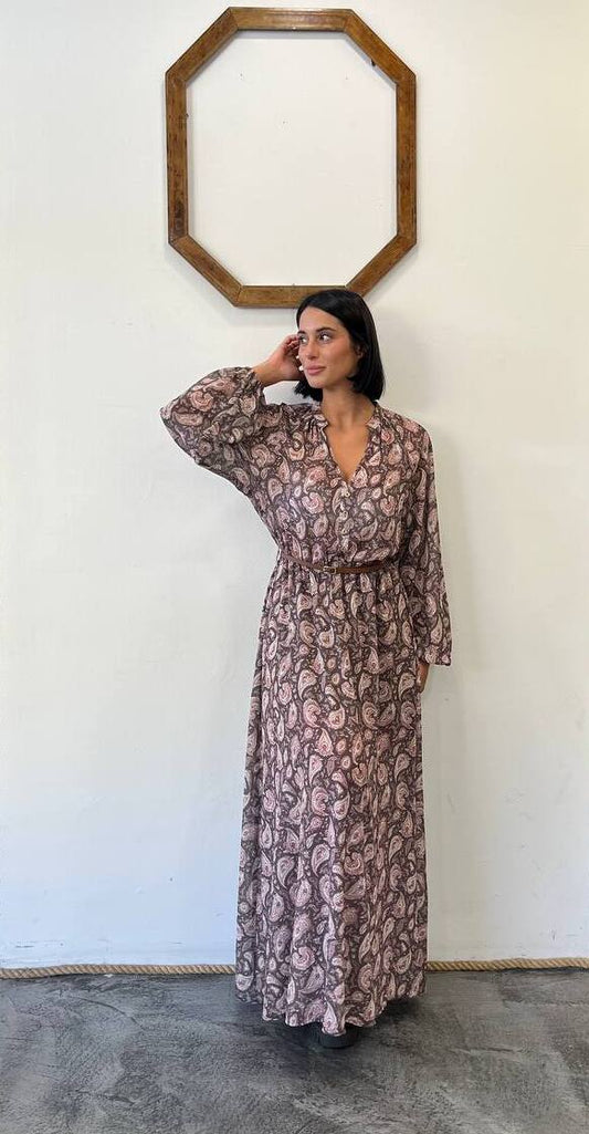 Abito georgette stampata Genista