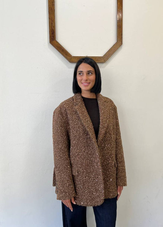 Blazer bouclé e micro paillettes Achillea