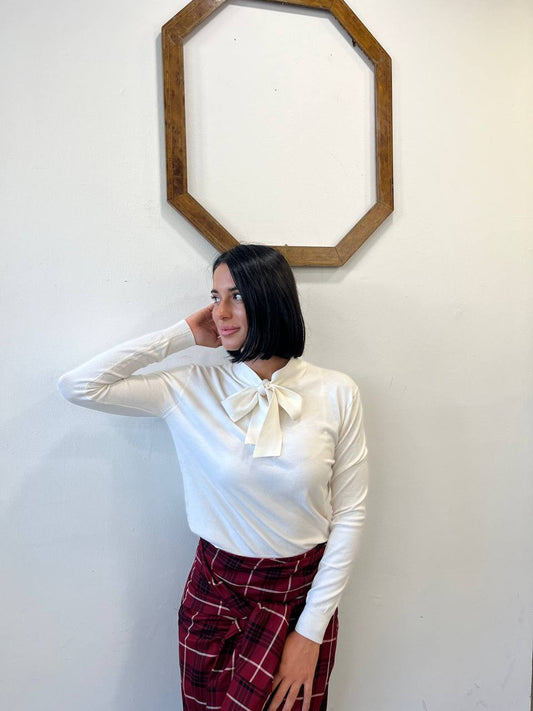 Maglia con fiocco Lillà