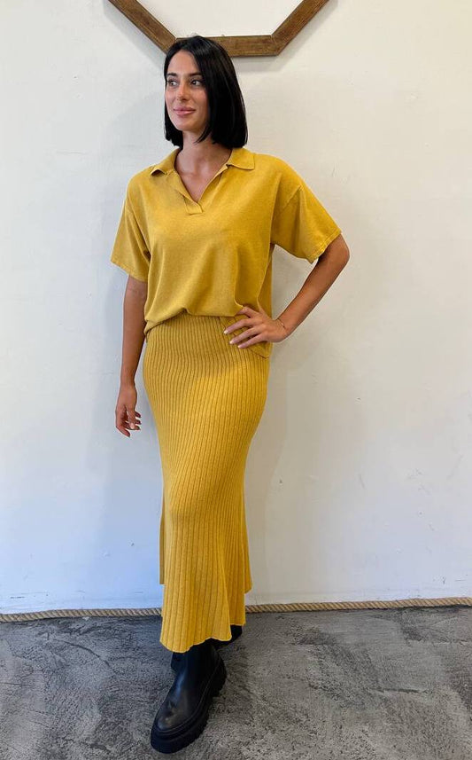 Gonna in maglia Aquilegia