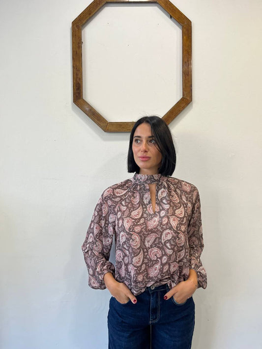 Camicia manica lunga georgette Genista