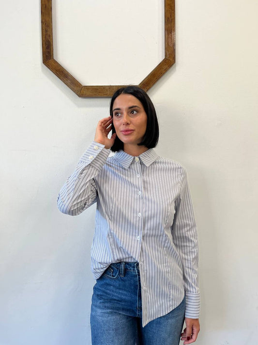 Camicia popeline rigata Gaura