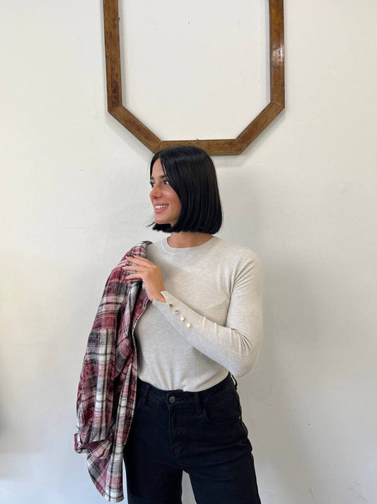 Maglioncino paricollo bottoni Magnolia