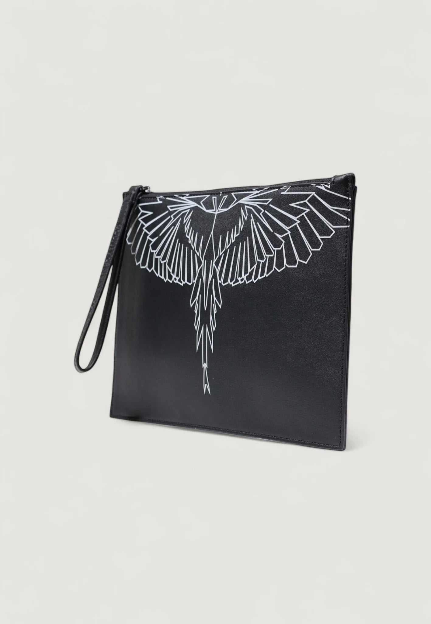 Pochette con stampa aquila geometrica