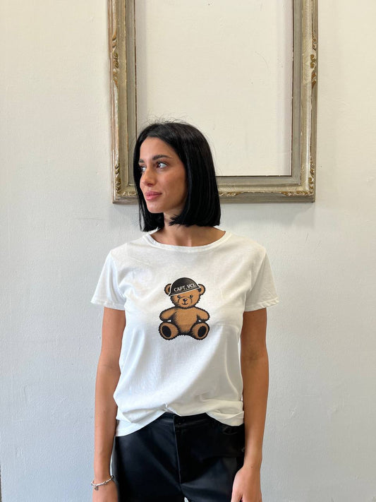 T-shirt orsetto Teddy caschetto Marisa